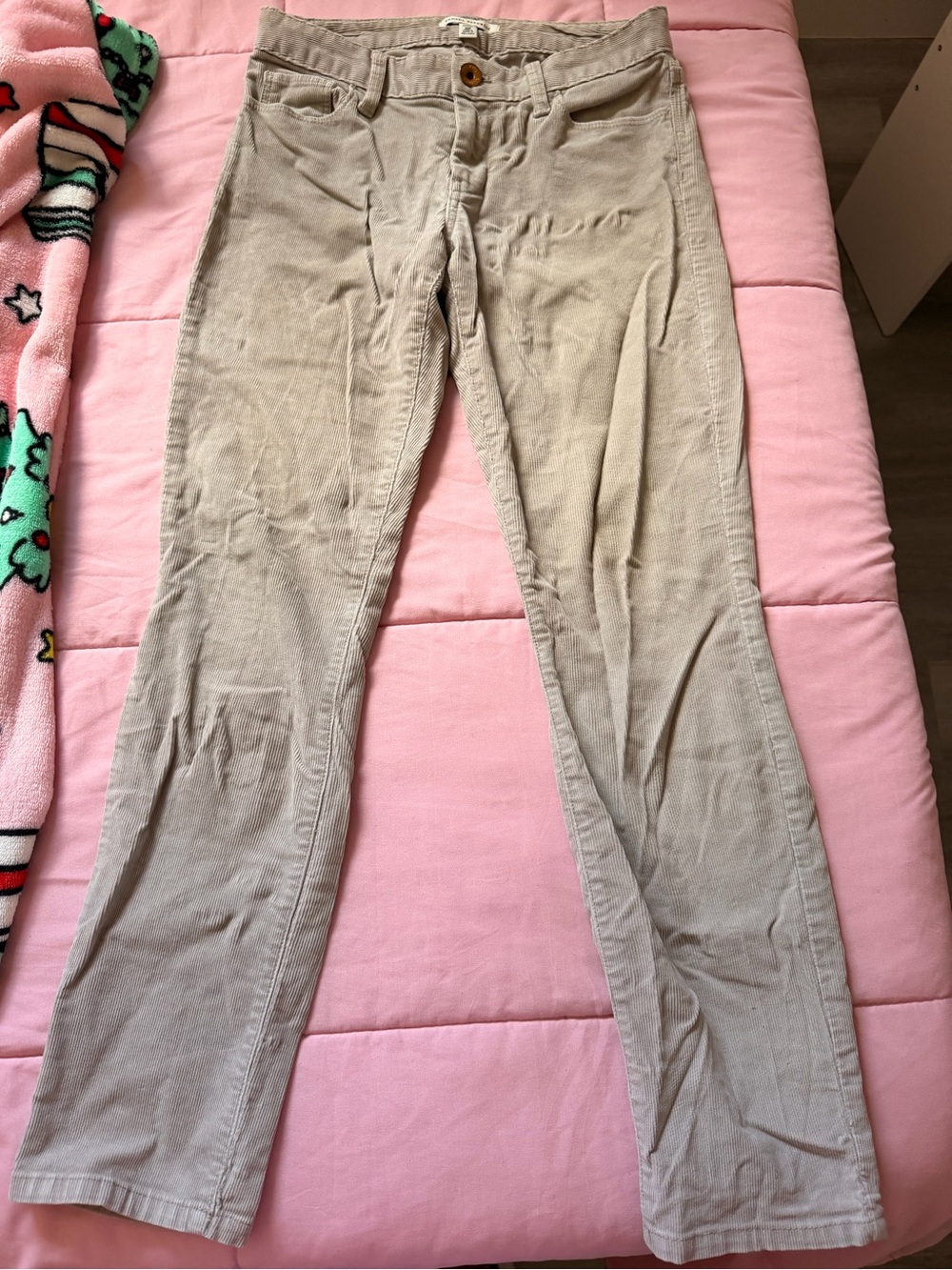 Banana Republic Straight-Leg Corduroy Jeans in Light Beige